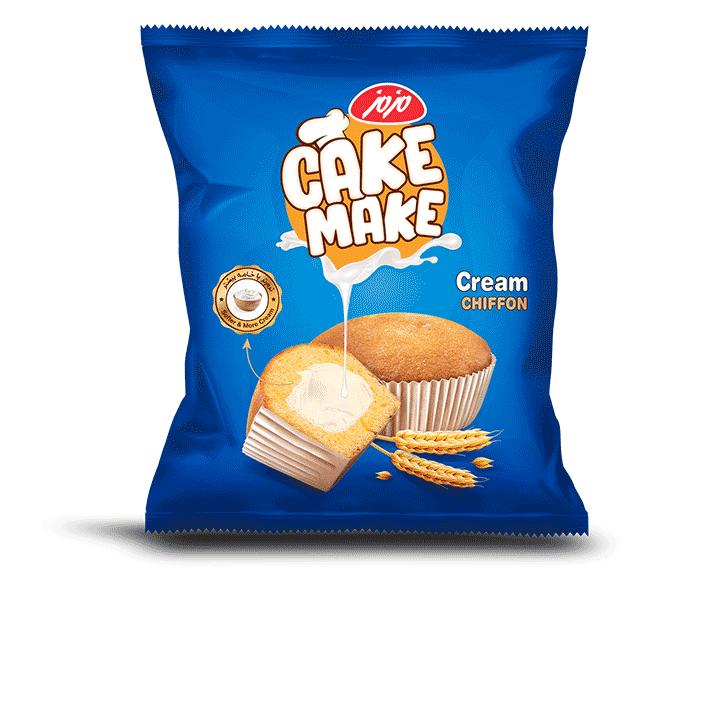 کیک شیفون ساده با کرم خامه cream chiffon cake make