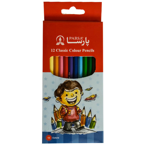 مداد رنگی 12 رنگ پارسا