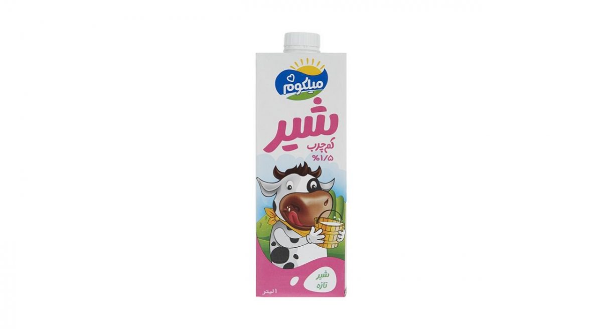 شیر کم چرب میلکوم میهن 1 لیتر