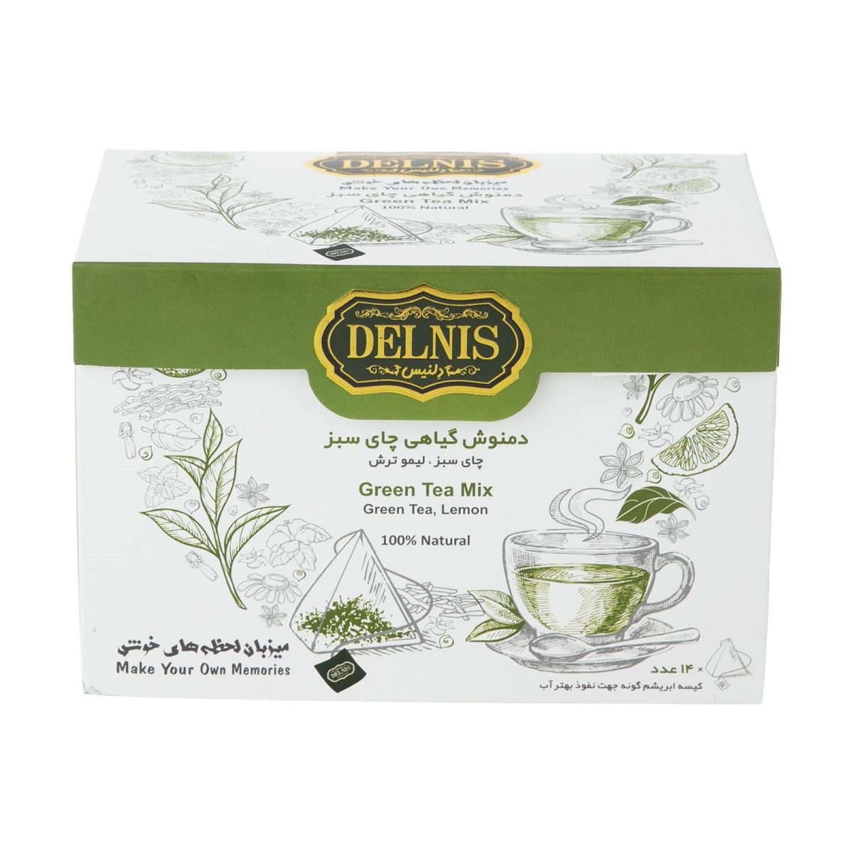 دمنوش گیاهی چای سبز دلنیس