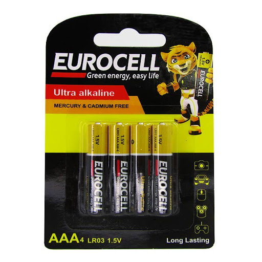 باتری نیم قلم EUROCELL یوروسل 4 عددی
