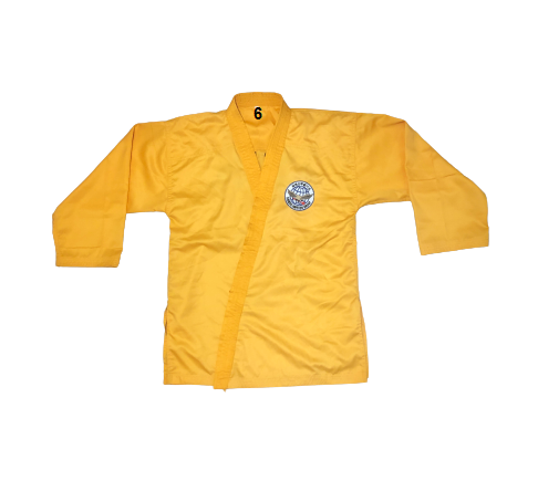 پیراهن طلایی مربیگری شین مو هاپکیدو سایز 6 دفاع شخصی