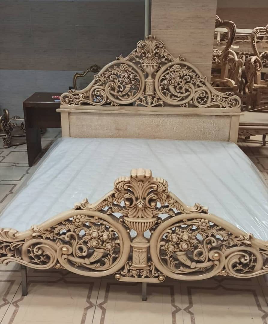 سرویس خواب دونفره چوبی با لوازم جانبی